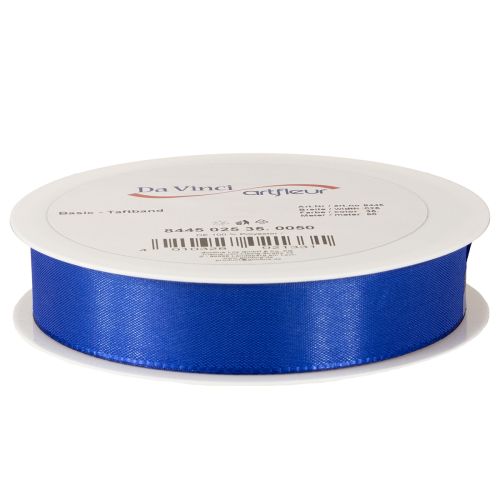 Prodotto Nastro regalo, nastro decorativo, nastro in taffetà, blu scuro, 25 mm × 50 m