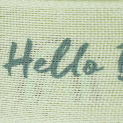 Prodotto Nastro regalo Hello Baby, nastro decorativo verde, 25 mm, 16 m