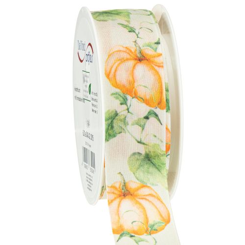 Prodotto Nastro regalo zucca arancione autunnale 40mm 15m