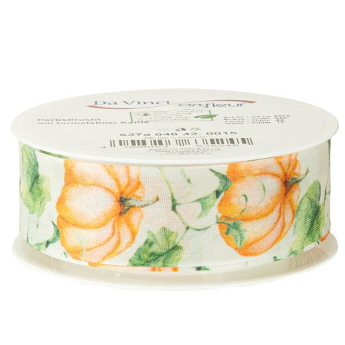 Prodotto Nastro regalo zucca arancione autunnale 40mm 15m