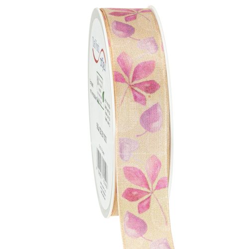 Prodotto Nastro regalo viola foglie autunnali nastro decorativo autunno 25mm 20m