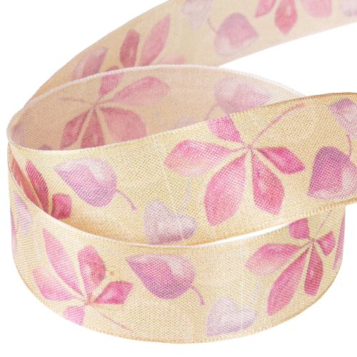 Prodotto Nastro regalo viola foglie autunnali nastro decorativo autunno 25mm 20m