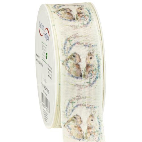 Floristik24 Nastro regalo nastro pasquale conigli 40mm 18m