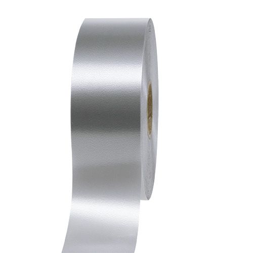 Floristik24 Nastro regalo argento 50mm 100m