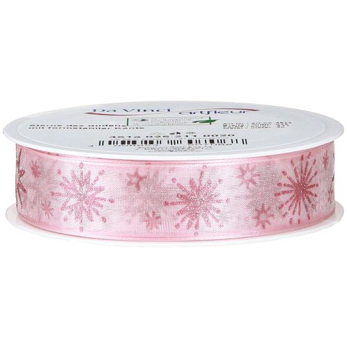 Prodotto Nastro regalo stelle nastro natalizio rosa 25mm 20m