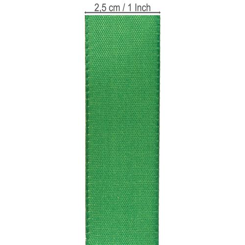Prodotto Nastro regalo decorativo in taffetà verde scuro 25 mm × 50 m