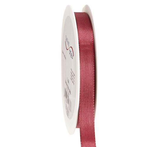 Floristik24 Nastro regalo in taffetà, nastro decorativo Bordeaux 15mm 50m