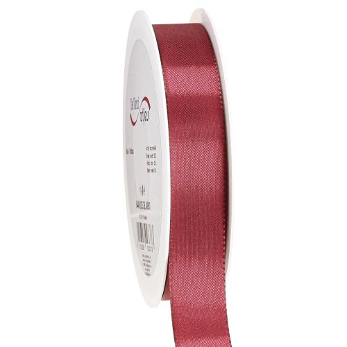 Floristik24 Nastro regalo in taffetà, nastro decorativo Bordeaux 25mm 50m
