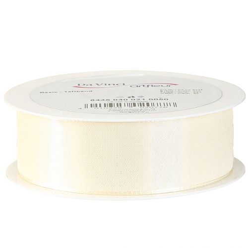 Prodotto Nastro regalo e nastro decorativo in taffetà crema 40mm 50m