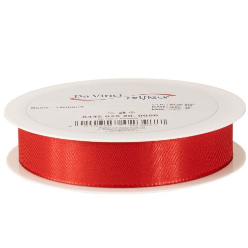 Prodotto Nastro regalo e nastro decorativo, nastro in taffetà, rosso, 25 mm, 50 m