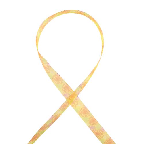 Prodotto Nastro regalo fiori nastro di organza giallo arancione 25 mm 18 m