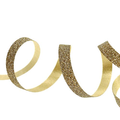 Floristik24 Nastro regalo con mica oro 5 mm 150 m