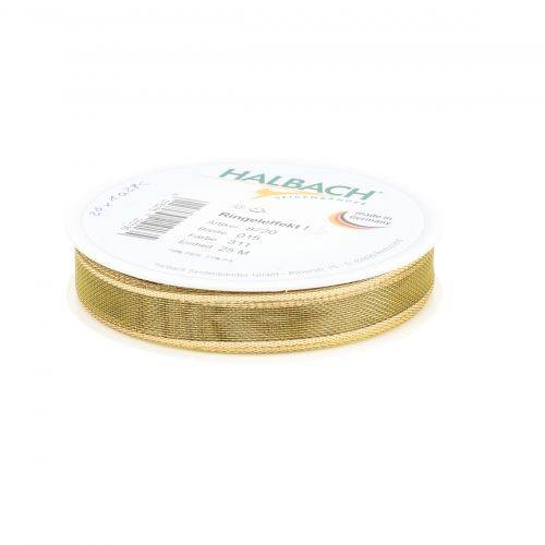 Prodotto Nastro regalo effetto anello dorato 15mm 25m