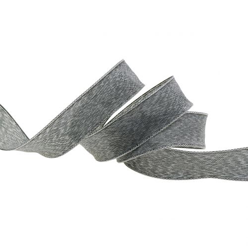 Floristik24 Nastro regalo grigio opaco 25mm 20m