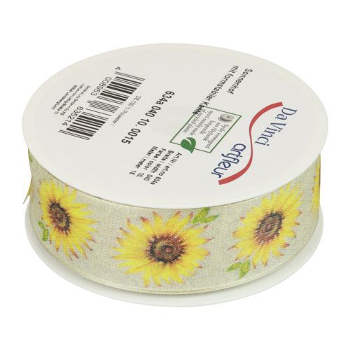 Prodotto Nastro regalo girasoli nastro giallo 40mm 15m