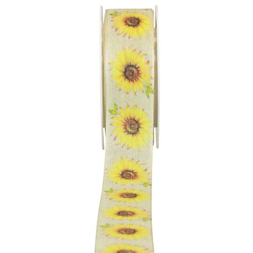 Nastro regalo girasoli nastro giallo 40mm 15m