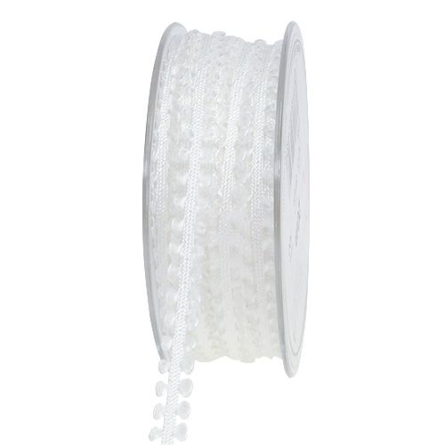 Nastro regalo decorativo bianco 8mm 20m