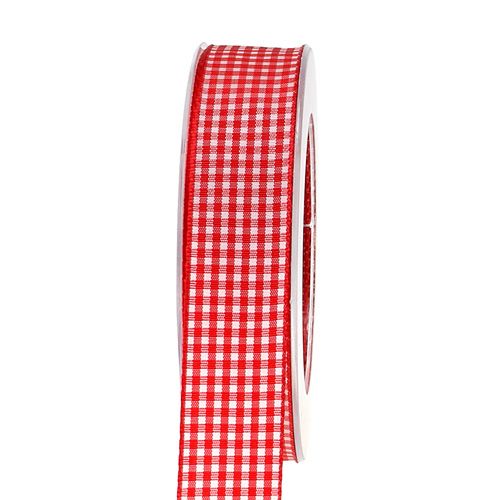 Prodotto Nastro regalo diamanti rosso-bianco 25mm 20m