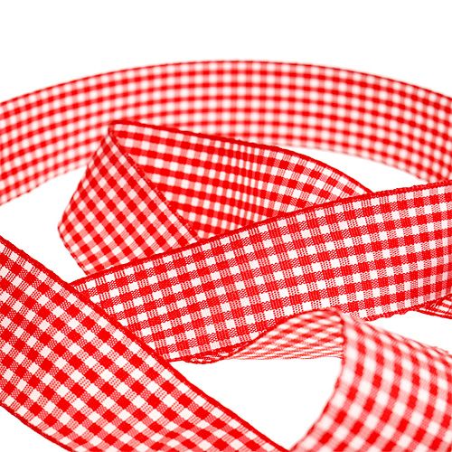 Prodotto Nastro regalo diamanti rosso-bianco 25mm 20m