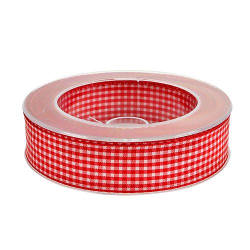 Prodotto Nastro regalo diamanti rosso-bianco 25mm 20m