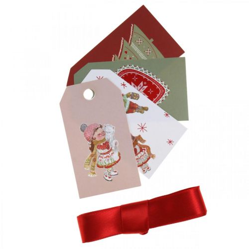 Prodotto Carta da regalo Natale rosso, bianco 4 fogli in un set 50 × 70 cm