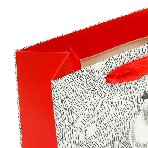 Floristik24 Sacchetto regalo Babbo Natale 24 cm x 18 cm x 8 cm