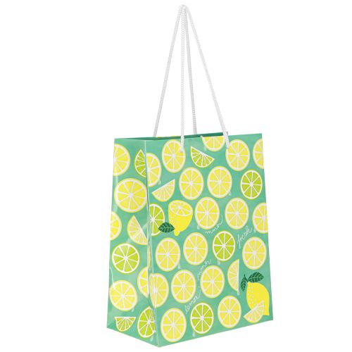Sacchetto regalo in carta a forma di limone con manici 18×10×23cm 2 pezzi