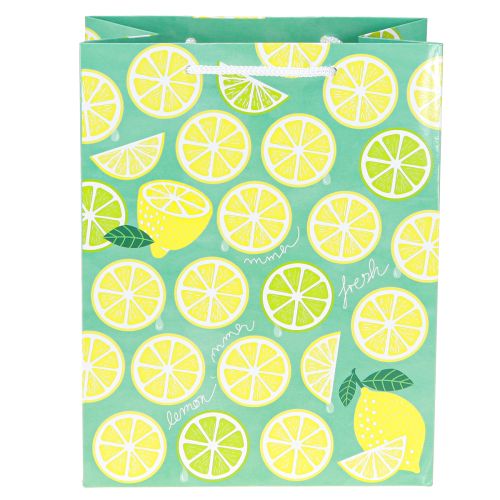 Prodotto Sacchetto regalo in carta a forma di limone con manici 18×10×23cm 2 pezzi