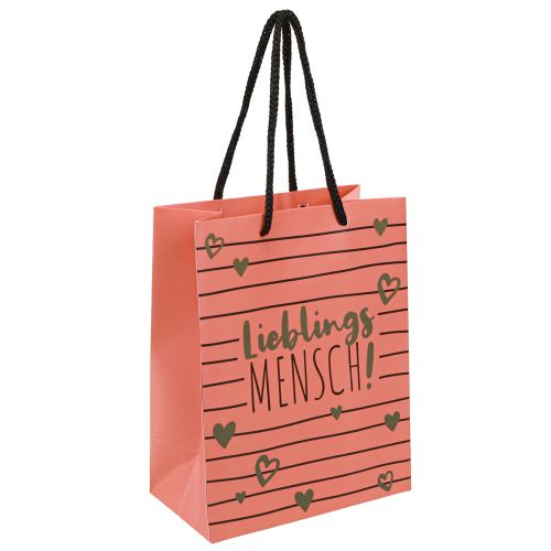 Floristik24 Sacchetto regalo con cuori “Persona preferita” carta 18×10×23cm 2 pezzi