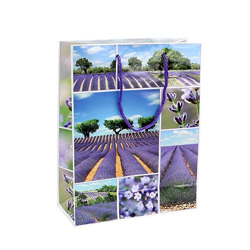 Floristik24 Sacchetto regalo motivo lavanda 18cm x23cm 1pc