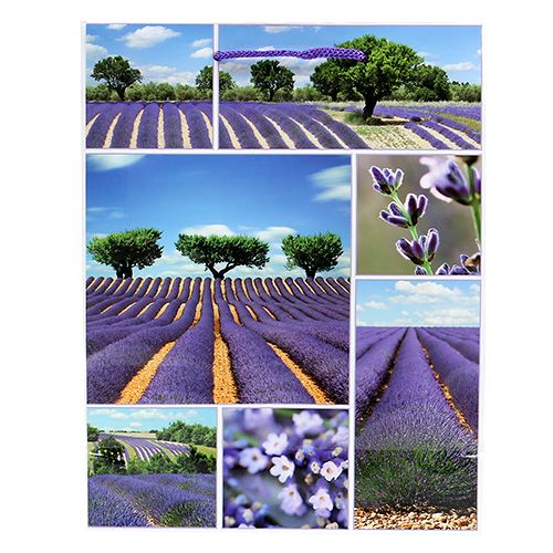 Floristik24 Sacchetto regalo motivo lavanda 18cm x23cm 1pc