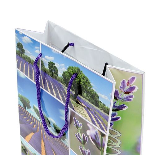 Floristik24 Sacchetto regalo motivo lavanda 18cm x23cm 1pc
