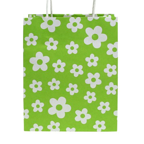 Floristik24 Sacchetti regalo verde 20 cm x 11 cm x 25 cm 8 pezzi