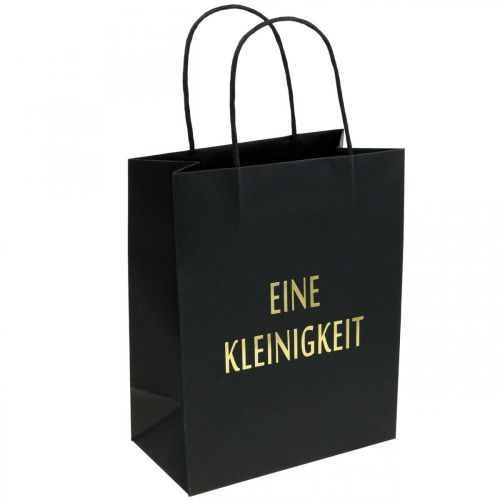 Floristik24 Sacchetti regalo di carta &quot;A little Something&quot; nero 20×11×25cm 6pz