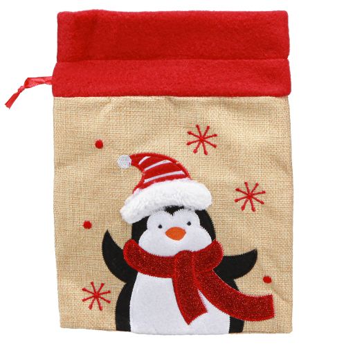 Prodotto Sacchetti regalo Natale Babbo Natale effetto juta 20×23 cm 3pz