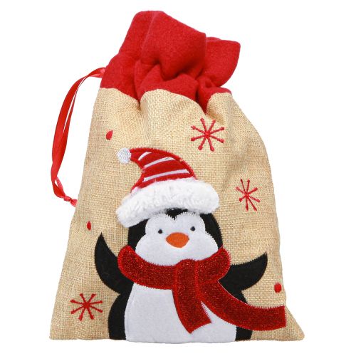 Prodotto Sacchetti regalo Natale Babbo Natale effetto juta 20×23 cm 3pz