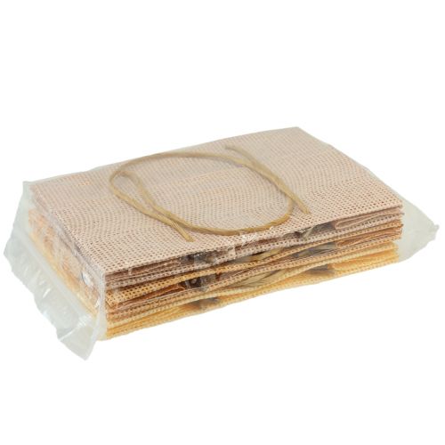 Prodotto Buste regalo carta intrecciata vaniglia arancio rosa 20×10×10cm 6pz