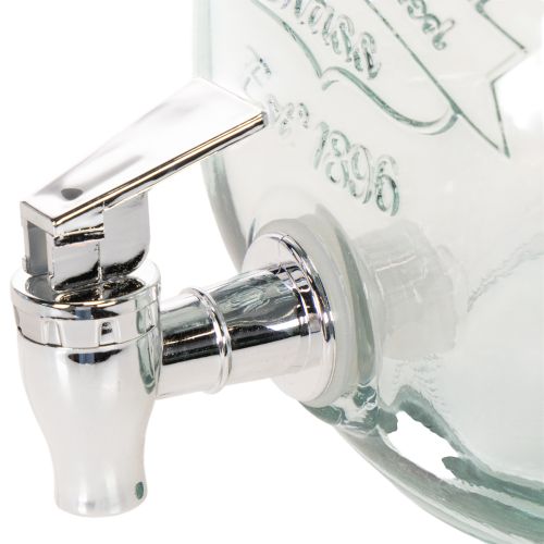 Set dispenser in vetro con rubinetto e 4 bicchieri H25,5cm | Floristik24.it