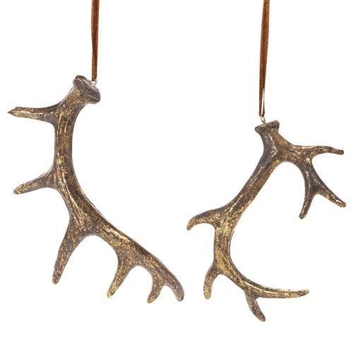 Ciondoli decorativi rustici a forma di corna di cervo per parete o albero, 15 cm, 6 pezzi acquistare | Floristik24.it