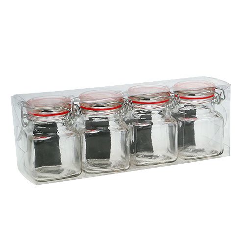 Floristik24 Vasetti di spezie con campo di etichettatura Ø4cm H7cm 4 pezzi