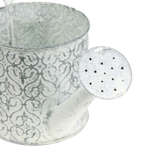 Annaffiatoio per fioriera zincato lavato crema Ø13cm H13cm | Floristik24.it