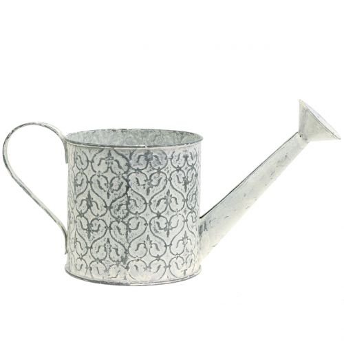 Annaffiatoio per fioriera zincato lavato crema Ø13cm H13cm | Floristik24.it