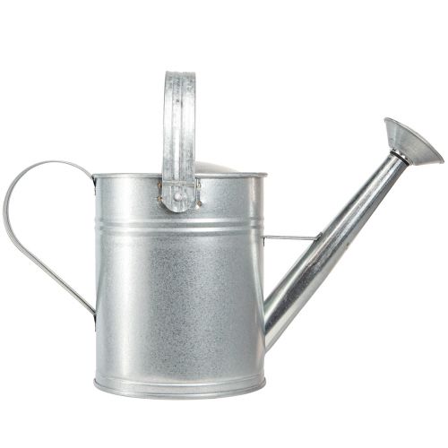 Prodotto Annaffiatoio decorativo design retrò in metallo argento 42x15,5x27 cm