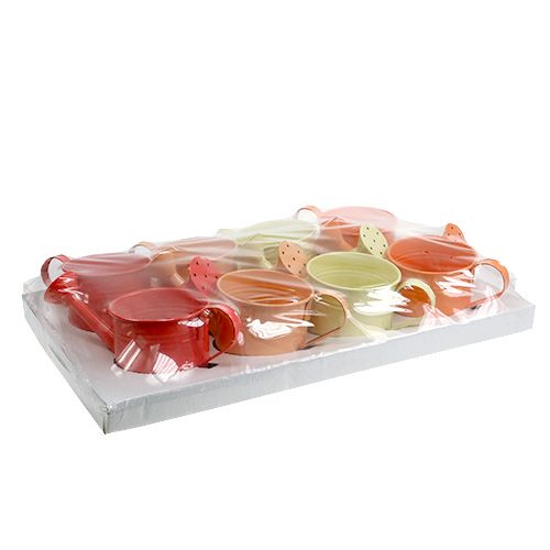 Floristik24 Annaffiatoio Orange Mix Ø11cm H9cm 8 pezzi