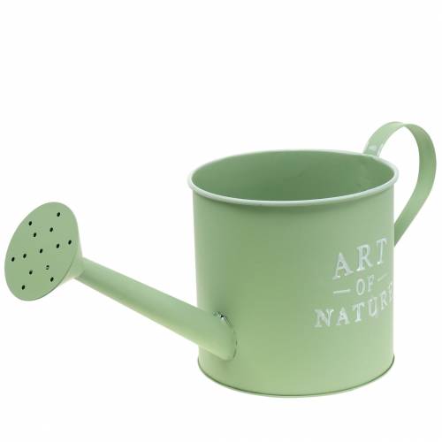 Floristik24 Annaffiatoio per vasi da fiori verde menta zinco Ø16,5 cm H17 cm