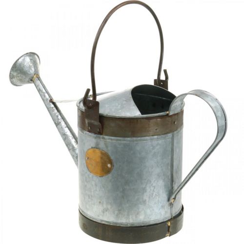 Prodotto Annaffiatoio decorativo fioriera in metallo aspetto retrò cestino appeso 58 × 23 × 32 cm