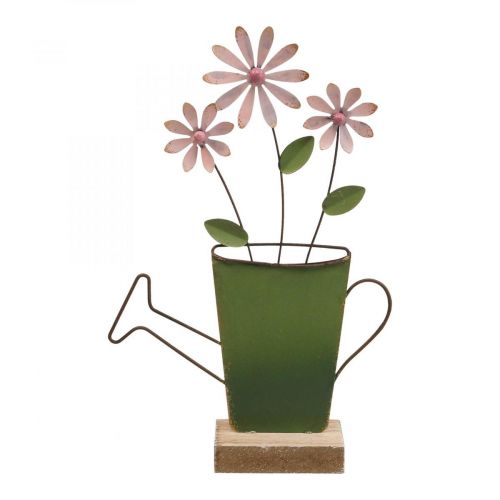 Floristik24 Decorazione per annaffiatoio decorazione da tavolo in metallo colore ruggine 23,5/24 cm 2 pz