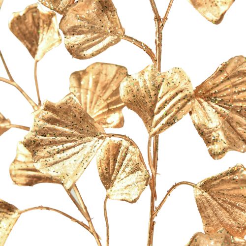 Prodotto Ramo di Gingko pianta artificiale decorativa bronzo glitter 84 cm