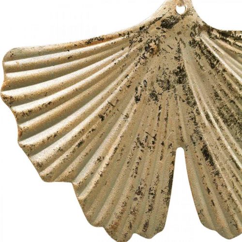 Floristik24 Ciondolo foglia di Ginkgo Ginkgo vintage decorativo in metallo 15×11 cm 4 pz