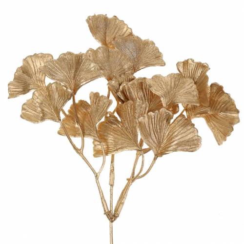 Floristik24 Ramo di ginkgo artificiale oro 35 cm 3 pezzi